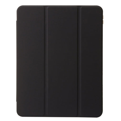 EIDERWOOD iPad Air 13" (2024) Tri-fold Konst Läder Fodral med Apple Pencil Hållare - Svart