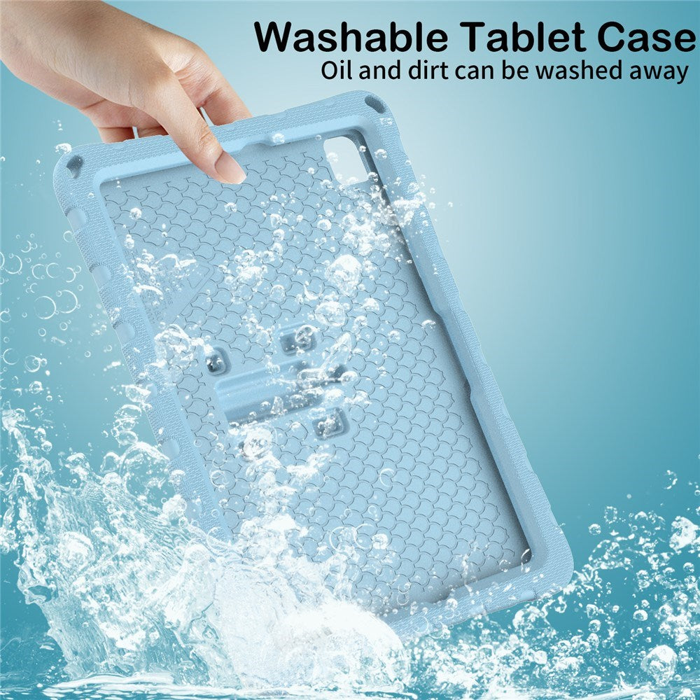 Samsung Galaxy Tab A11+ (Plus) / A9+ (Plus) EIDERWOOD Barnskal med Stativfunktion - Fjäril - Ljusblå