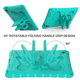 Samsung Galaxy Tab A11+ (Plus) / A9+ (Plus) EIDERWOOD Barnskal med Stativfunktion - Fjäril - Turkos