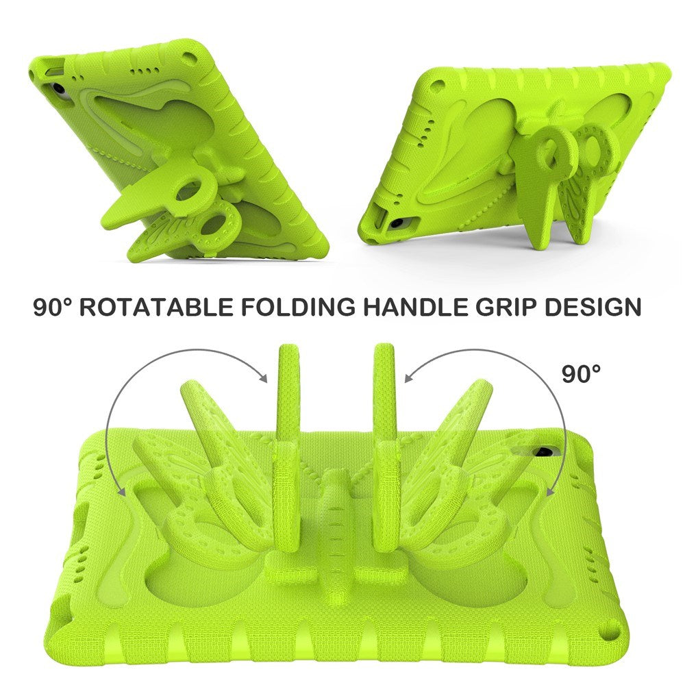 Samsung Galaxy Tab A11+ (Plus) / A9+ (Plus) EIDERWOOD Barnskal med Stativfunktion - Fjäril - Grön