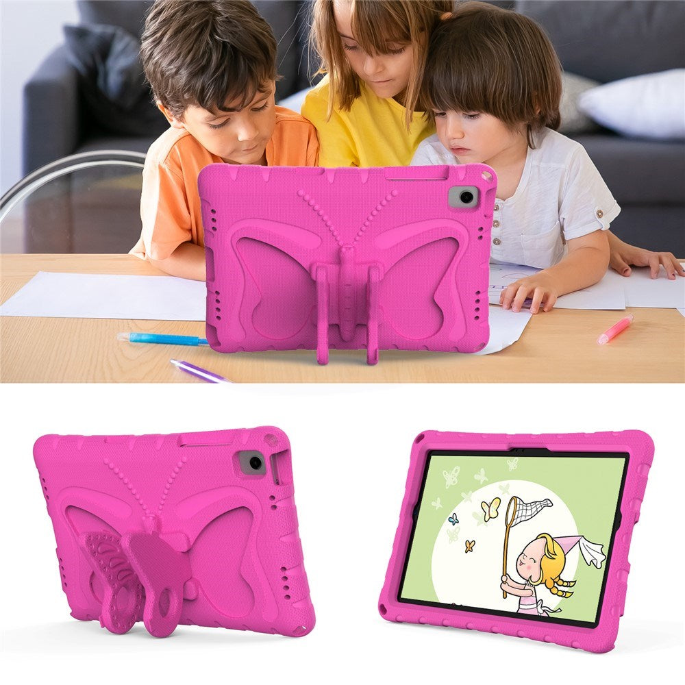 Samsung Galaxy Tab A11+ (Plus) / A9+ (Plus) EIDERWOOD Barnskal med Stativfunktion - Fjäril - Pink