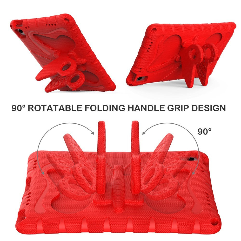 Samsung Galaxy Tab A11+ (Plus) / A9+ (Plus) EIDERWOOD Barnskal med Stativfunktion - Fjäril - Röd