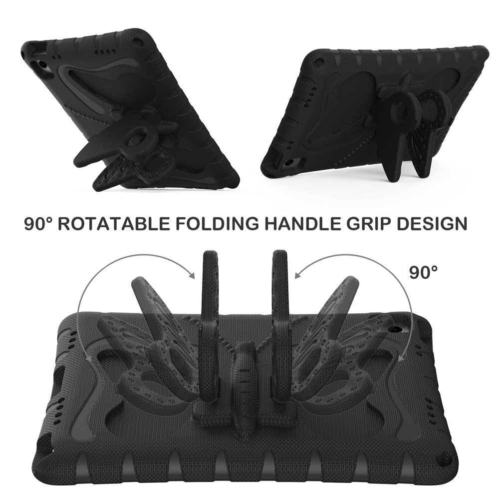 Samsung Galaxy Tab A11+ (Plus) / A9+ (Plus) EIDERWOOD Barnskal med Stativfunktion - Fjäril - Svart