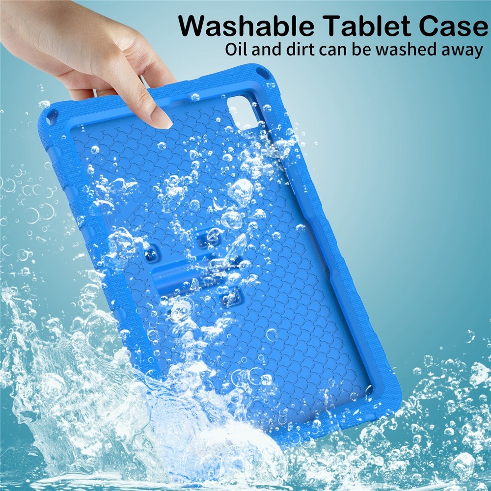 Samsung Galaxy Tab A11+ (Plus) / A9+ (Plus) EIDERWOOD Barnskal med Stativfunktion - Fjäril - Blå