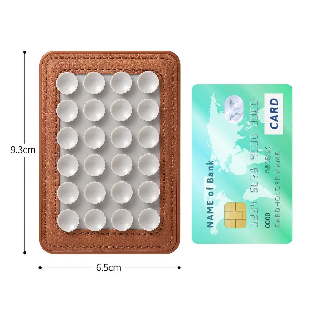 Silikon Sugkopp Mobilhållare med Konstläder – MagSafe Kompatibel – Blå