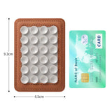 Silikon Sugkopp Mobilhållare med Konstläder – MagSafe Kompatibel – Brun / Vit