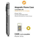 AULUMU Multifunktionell Korthållare - MagSafe Kompatibel - Vit / Silver