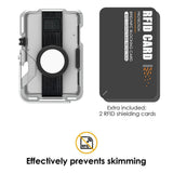 AULUMU Multifunktionell Korthållare - MagSafe Kompatibel - Vit / Silver