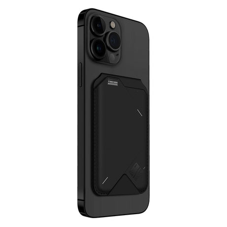 AULUMU Magnetisk Korthållare med Stativfunktion - MagSafe Kompatibel - Svart