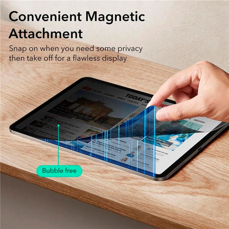 ESR iPad Pro 11 (2018 - 2022) / iPad Air (2020 - 2022) Magnetisk Skärmskydd - Privacy - Svart / Transparent