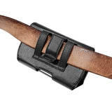 Universell Bältesväska för Mobil - Elegant Konstläder - Max. Mobil: 160 x 75 mm - Svart