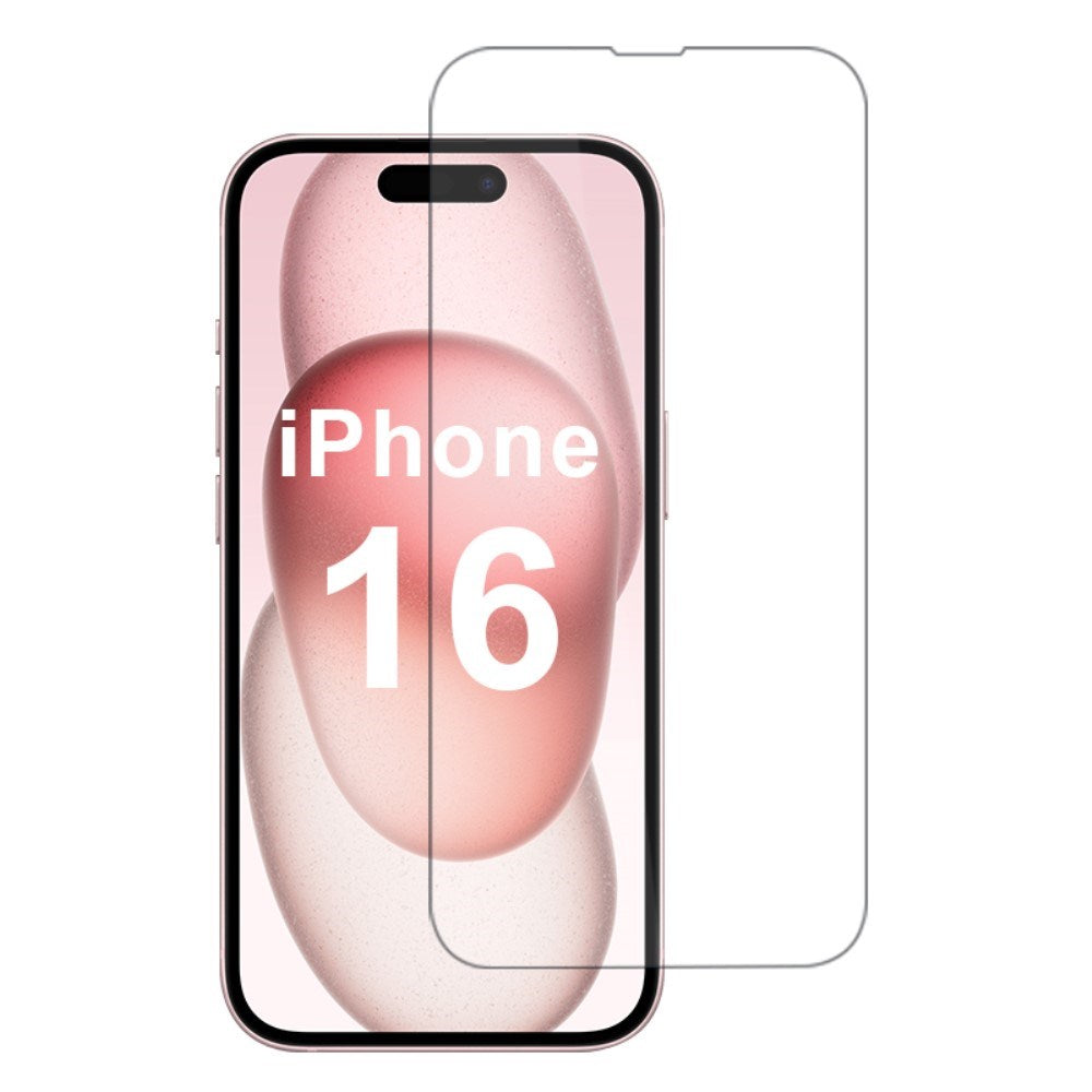 iPhone 16 Skärmskydd 2.5D Härdat Glas - Case Friendly - Genomskinlig