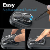 NORTHJO iPhone 16 / 16 Plus Härdat Kameralinsglas - 2 st. - Genomskinlig / Svart Kant