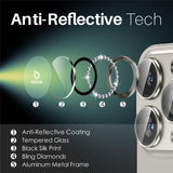 NORTHJO iPhone 16 Pro / 16 Pro Max Kameralinsskydd - Strassstenar - Beige