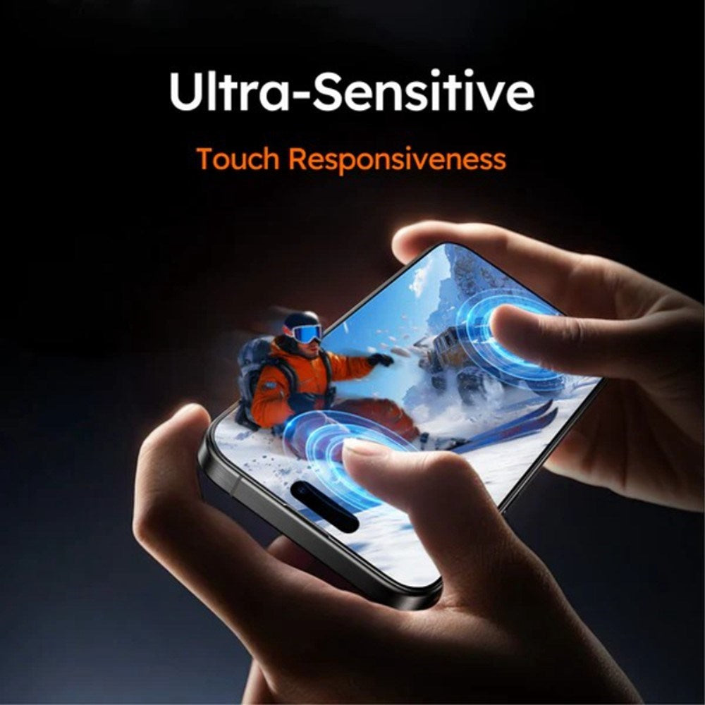 TORRAS iPhone 16 Full Fit Härdat Skärmskyddsglas - Genomskinlig