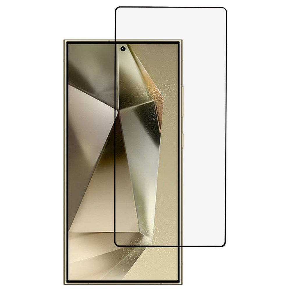 Samsung Galaxy S25 Ultra Full Fit Skärmskyddsglas - Transparent/Svart Kant