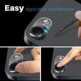 NORTHJO iPhone 16e Härdat Kameralinsglas - Genomskinlig / Svart Kant