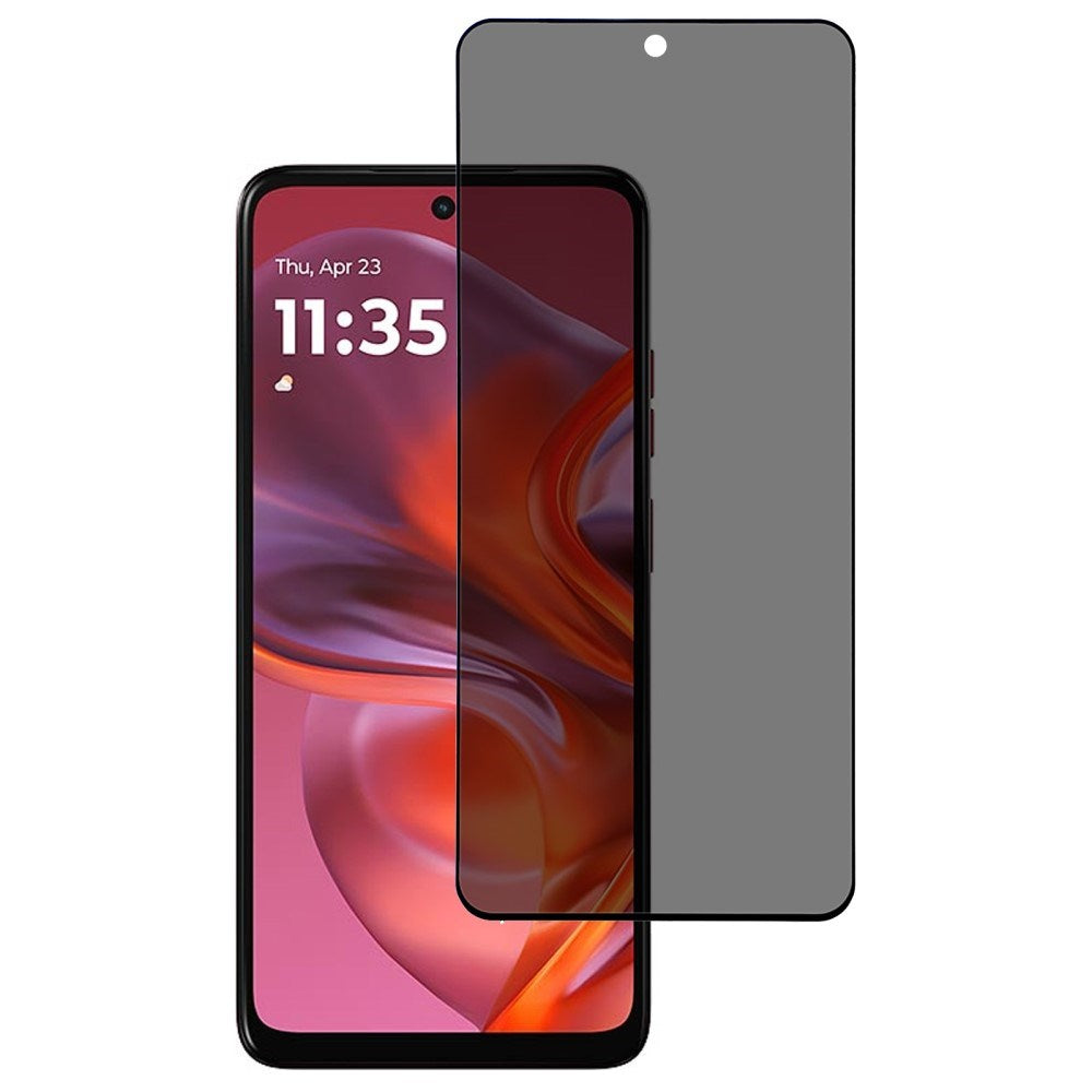 Motorola Moto G15 / G05 Full Fit Härdat Skärmskyddsglas - Privacy Funktion - Genomskinlig