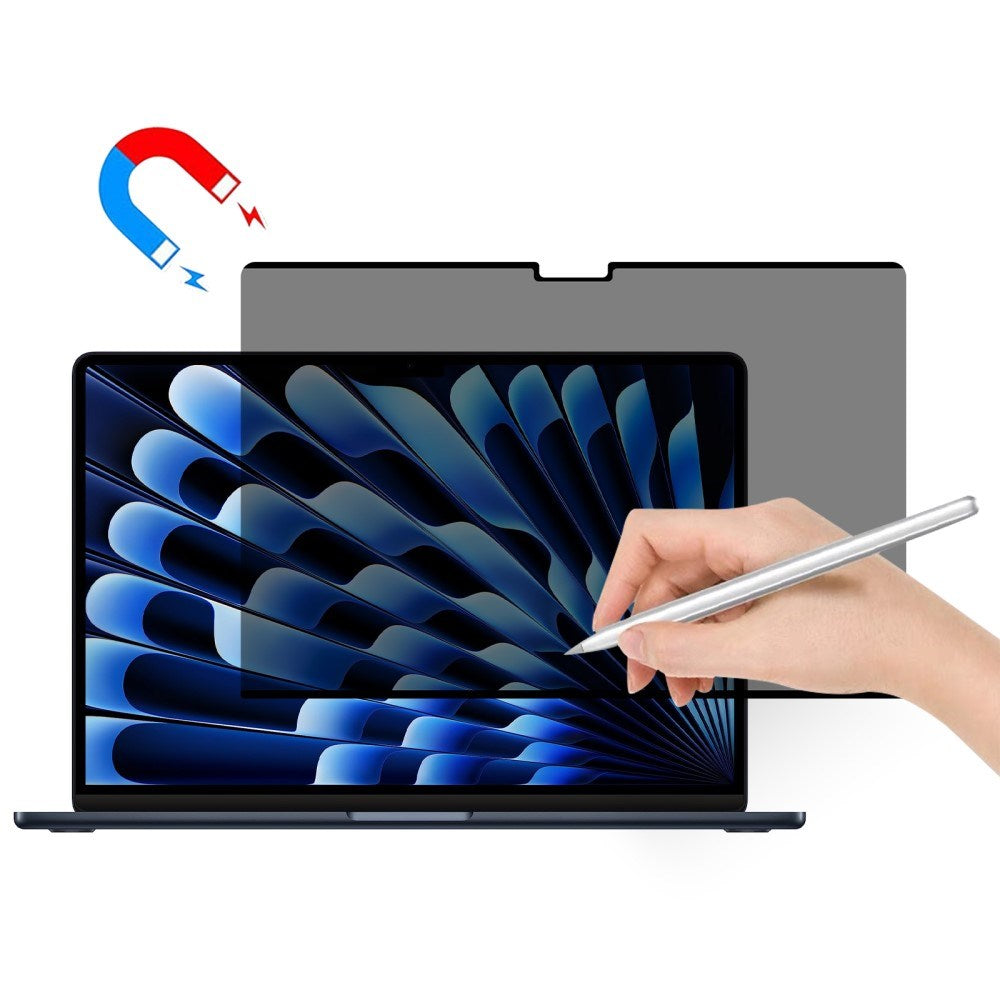 MacBook Air 15" M2/M3/M4 (2023-2025) Magnetiskt Privacy Skärmskydd - Genomskinlig