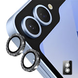 ENKAY Samsung Galaxy Z Flip7 Glitter Kameralinsskydd - Svart