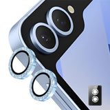 ENKAY Samsung Galaxy Z Flip7 Glitter Kameralinsskydd - Blå