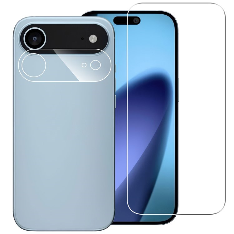 iPhone Air 2-i-1 Skyddspaket m. Härdat Skärmskyddsglas & 2 st Kameralinsskyddsfilm - Genomskinlig