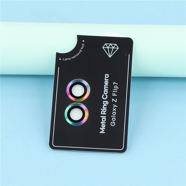 Samsung Galaxy Z Flip7 Kameralinseskyddssats - Härdat Glas - Flerfärgad