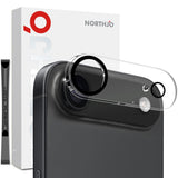 NORTHJO iPhone Air Härdat Kameralinsglas - Genomskinlig / Svart