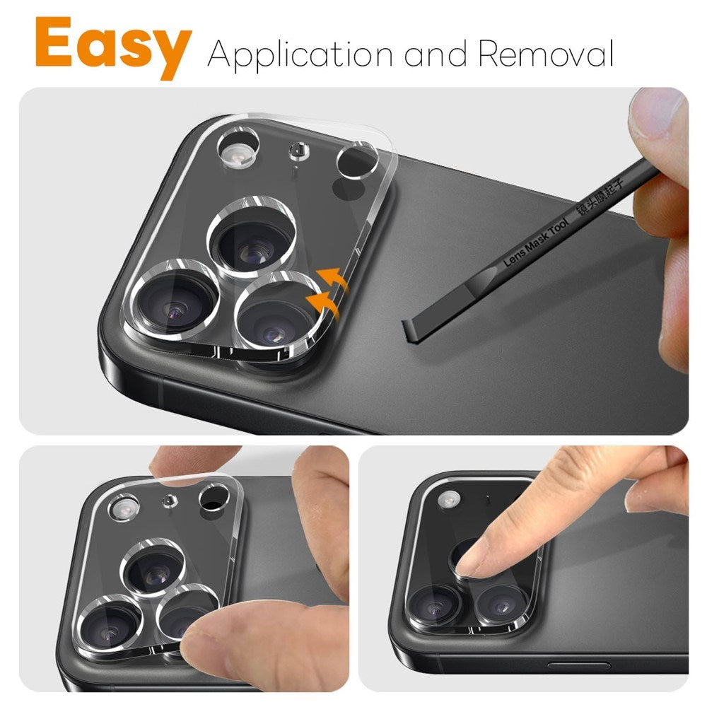 NORTHJO iPhone 17 Pro Härdat Kameralinsglas - Genomskinlig - 2 St.