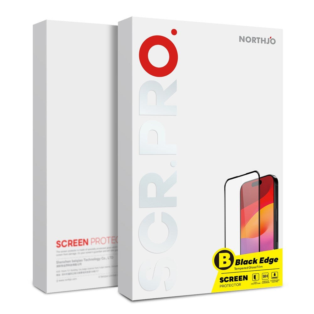 NORTHJO Samsung Galaxy A17 (5G) / A26 (5G) Härdat Skärmskyddsglas - Genomskinlig / Svart Kant