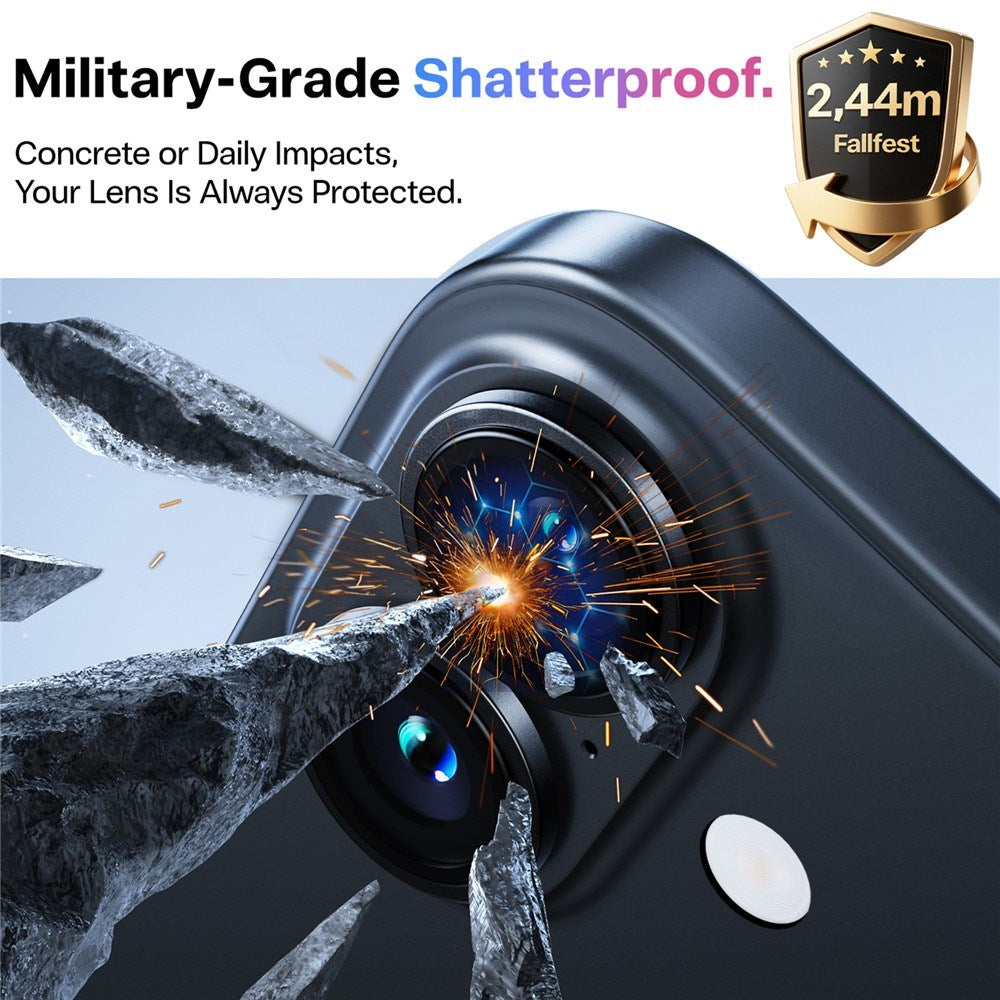 TORRAS iPhone 17 LensGuard Kameralinsskyddsglas - Svart