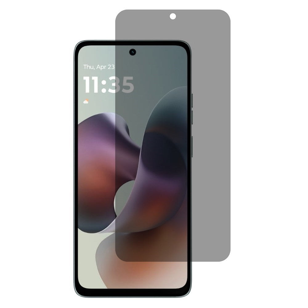 Motorola Moto G56 Full Fit Skärmskyddsglas - Privacy Funktion - Genomskinlig