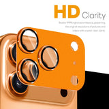 NORTHJO iPhone 17 Pro Kameralinsskydd - Matt Metall & Glas - Orange