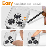 NORTHJO iPhone 17 Pro Kameralinsskydd - Matt Metall & Glas - Silver