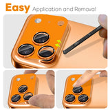 NORTHJO iPhone 17 Pro Max Kameralinsskydd - Matt Metall & Glas - Orange