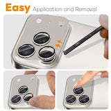 NORTHJO iPhone 17 Pro Max Kameralinsskydd - Matt Metall & Glas - Grå