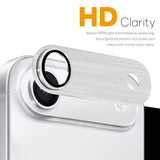 NORTHJO iPhone Air Kameralinsskydd - Borstad Metall & Glas - Silver