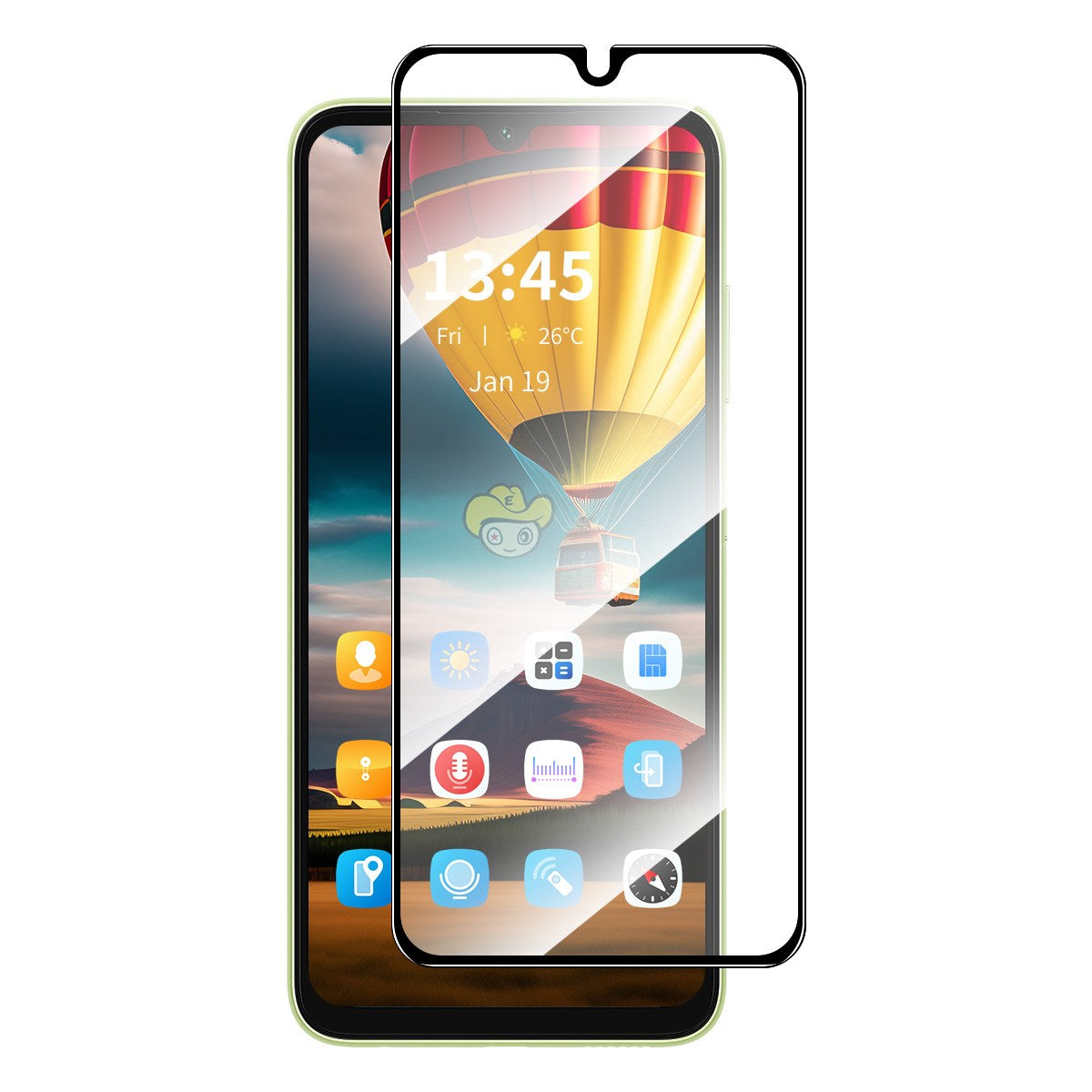 Samsung Galaxy A27 Härdat Glas Skärmskydd - Genomskinlig / Svart Kant