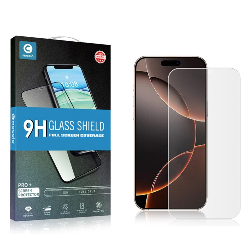 iPhone 18 Pro / 17 Pro MOCOLO Härdat Skärmskydd Glas - Genomskinlig