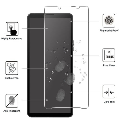 Sony Xperia 10 VIII / 10 VII Skärmskydd 2,5D Härdat Glas - Transparent