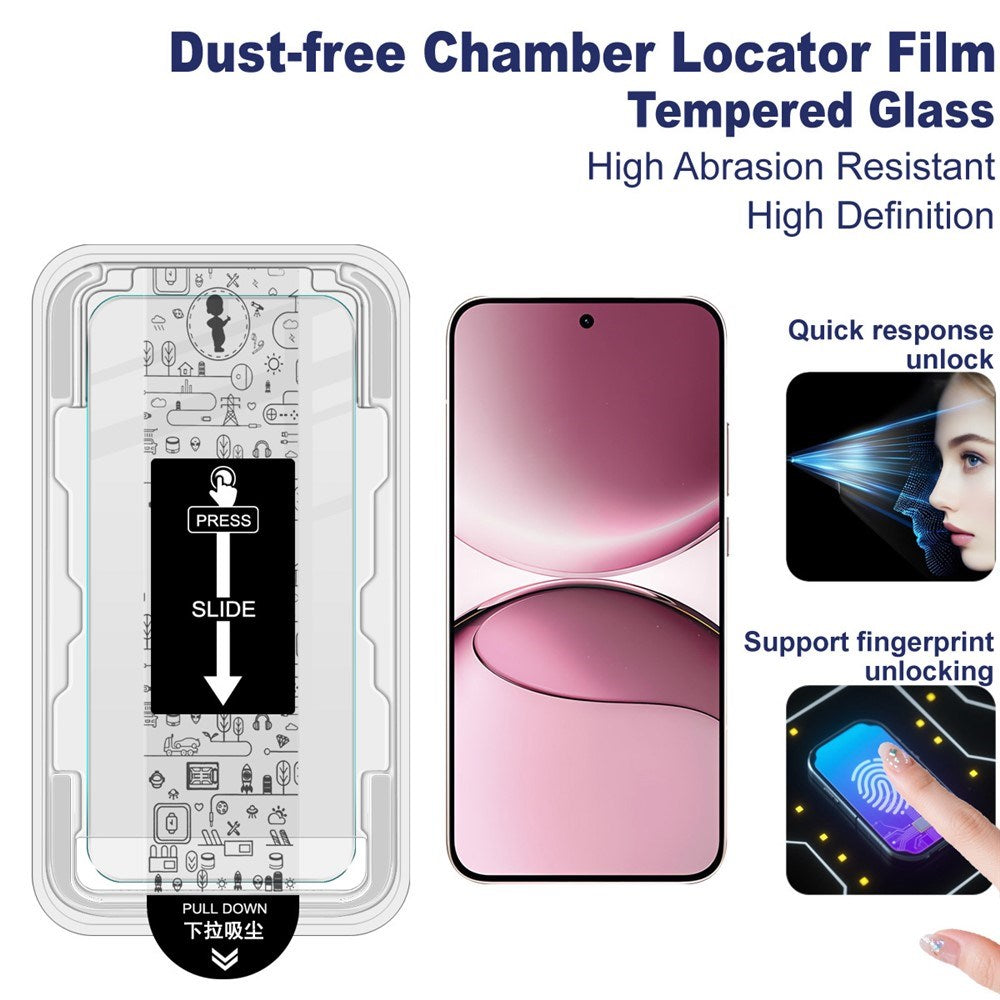 Xiaomi 15T / 15T Pro IMAK Härdat Glas Skärmskydd - inkl. Monteringsram - Genomskinlig