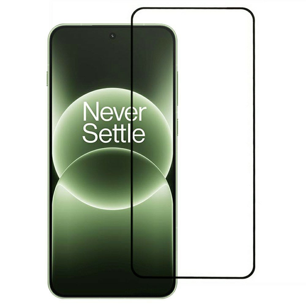 OnePlus 15R Härdat Skärmskyddsglas m. Fingeravtryckslåsning - Genomskinlig / Svart Kant