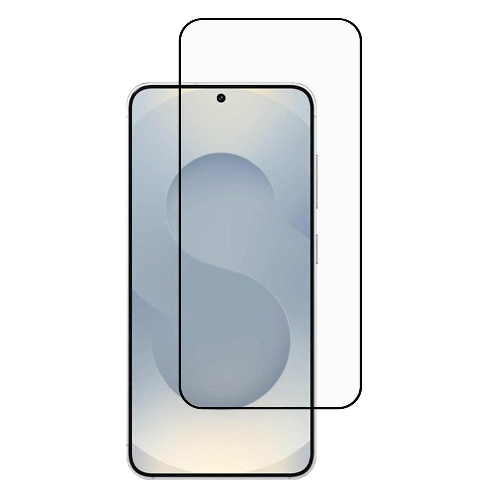 Samsung Galaxy S26 Härdat Skärmskyddsglas m. Fingeravtryckslåsning - Genomskinlig / Svart Kant