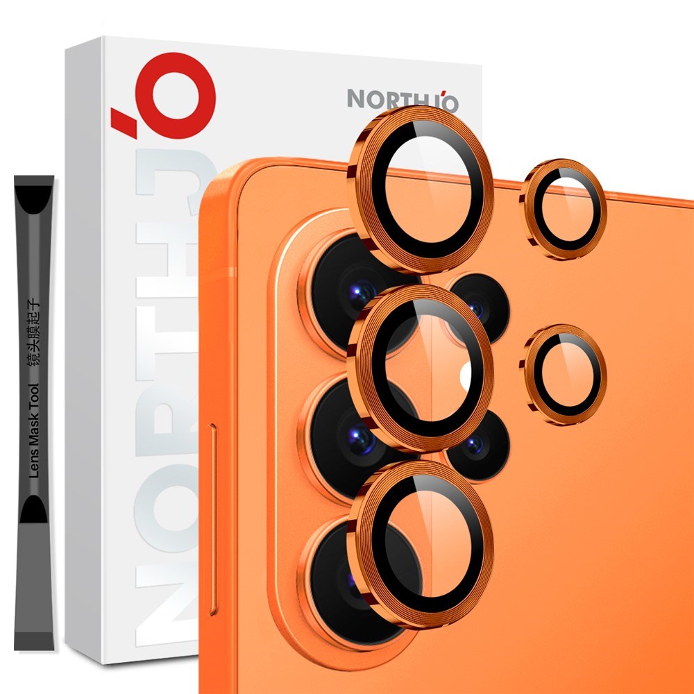 Samsung Galaxy S26 Ultra NORTHJO Kameralinsskydd - Metall & Glas - Orange