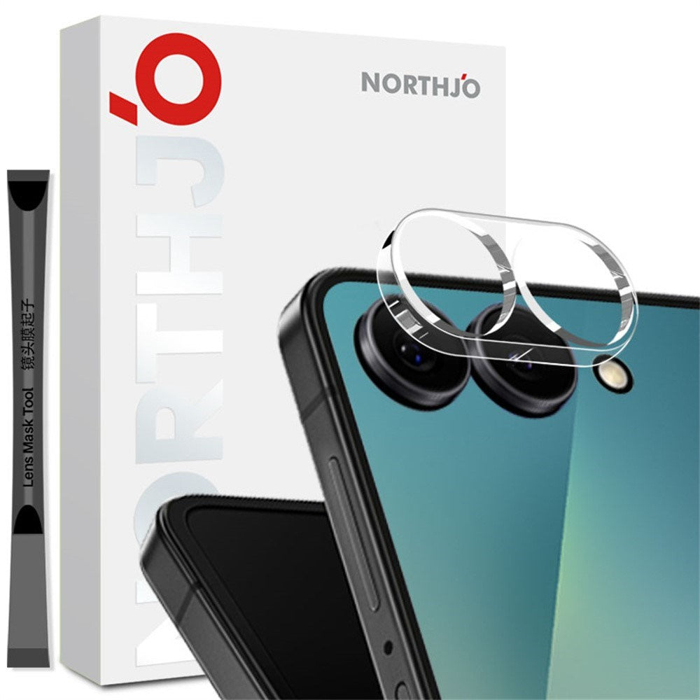 Samsung Galaxy Z Flip8 NORTHJO Härdat Kameralinsglas - Genomskinlig