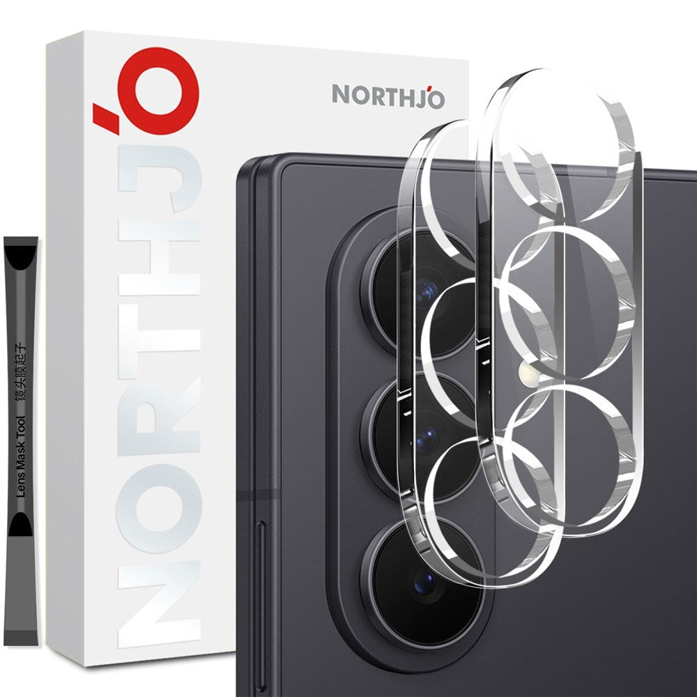 Samsung Galaxy Z Fold8 Ultra NORTHJO Härdat Kameralinsskyddsglas - 2 st - Genomskinlig