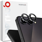 Samsung Galaxy Z Flip8 NORTHJO Kameralinsskydd - Metall & Glas - Svart