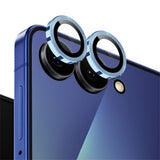 Samsung Galaxy Z Flip8 NORTHJO Kameralinsskydd - Metall & Glas - Blå