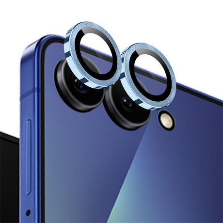 Samsung Galaxy Z Flip8 NORTHJO Kameralinsskydd - Metall & Glas - Blå
