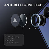 Samsung Galaxy Z Flip8 NORTHJO Kameralinsskydd - Metall & Glas - Blå